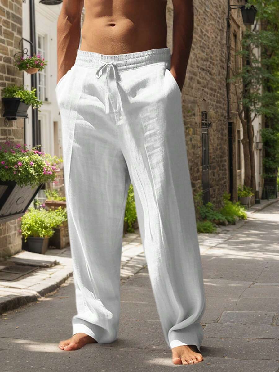 MATHIS | PANTALON LÉGER EN LIN AVEC CORDON - image 3