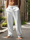 MATHIS | PANTALON LÉGER EN LIN AVEC CORDON - image 3