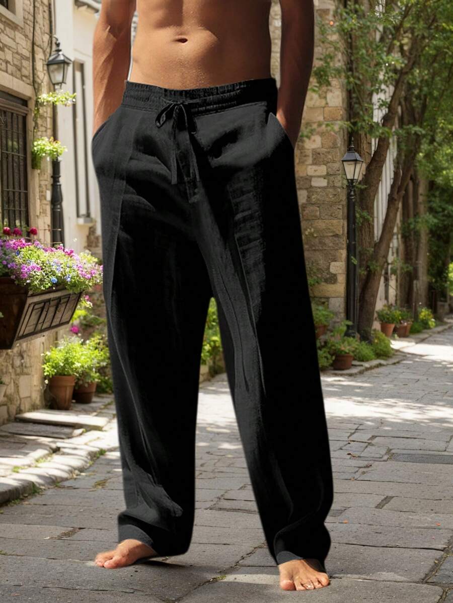 MATHIS | PANTALON LÉGER EN LIN AVEC CORDON - image 8