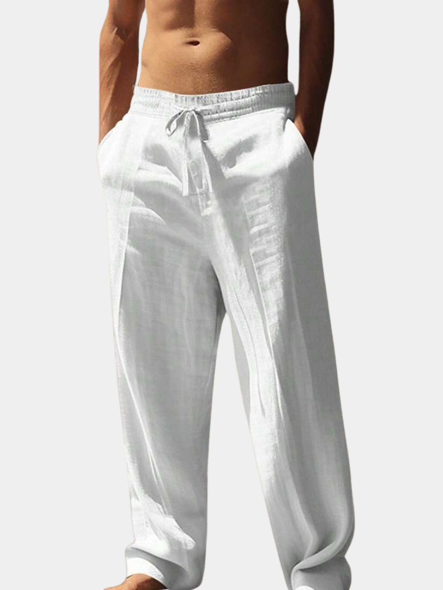 MATHIS | PANTALON LÉGER EN LIN AVEC CORDON - image 1