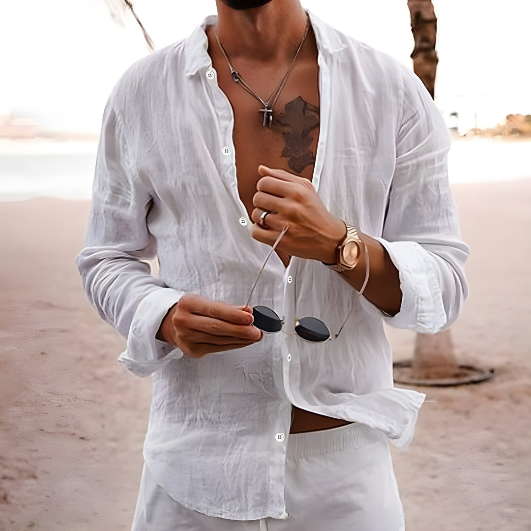 CHEMISE D'ÉTÉ EN COTON NATUREL - image 4
