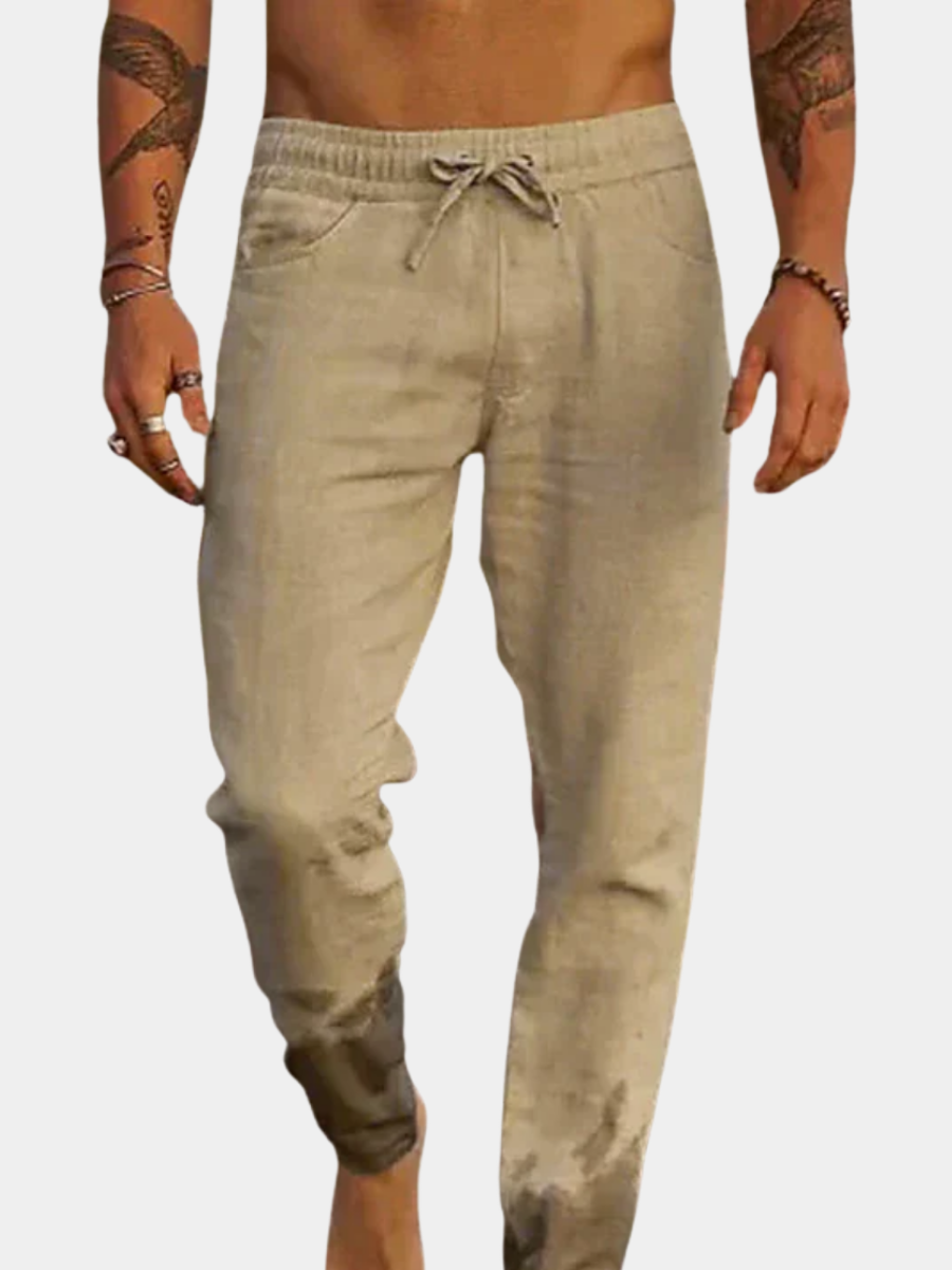 PANTALONS DE PLAGE EN LIN - image 1