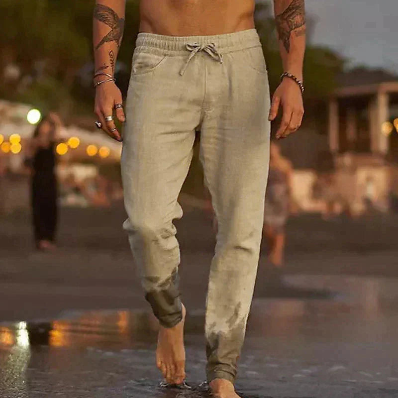 PANTALONS DE PLAGE EN LIN - image 8