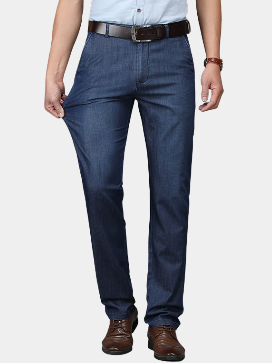 Jean En Denim Extensible À Coupe Classique Pour Homme - image 1