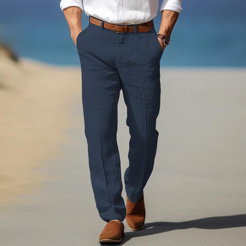 PANTALON HOMME LUXE EN LIN PREMIUM (AVEC PASSANTS POUR CEINTURE) - image 6