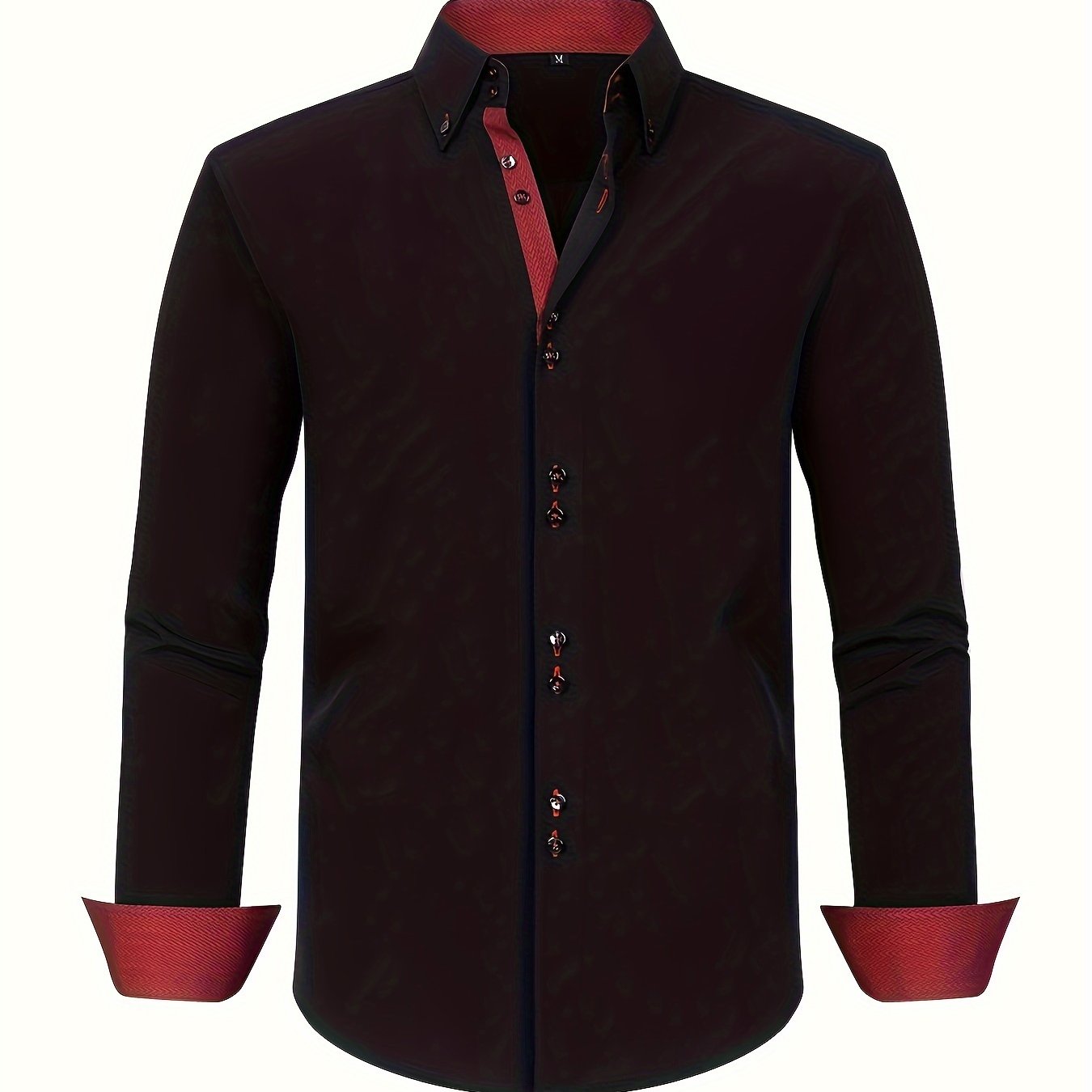 ALBERTO | CHEMISE ÉLÉGANTE LÉGÈRE AVEC DÉTAILS CONTRASTÉS - Noir