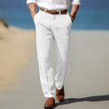 PANTALON HOMME LUXE EN LIN PREMIUM (AVEC PASSANTS POUR CEINTURE) - image 2