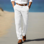 PANTALON HOMME LUXE EN LIN PREMIUM (AVEC PASSANTS POUR CEINTURE) - image 2