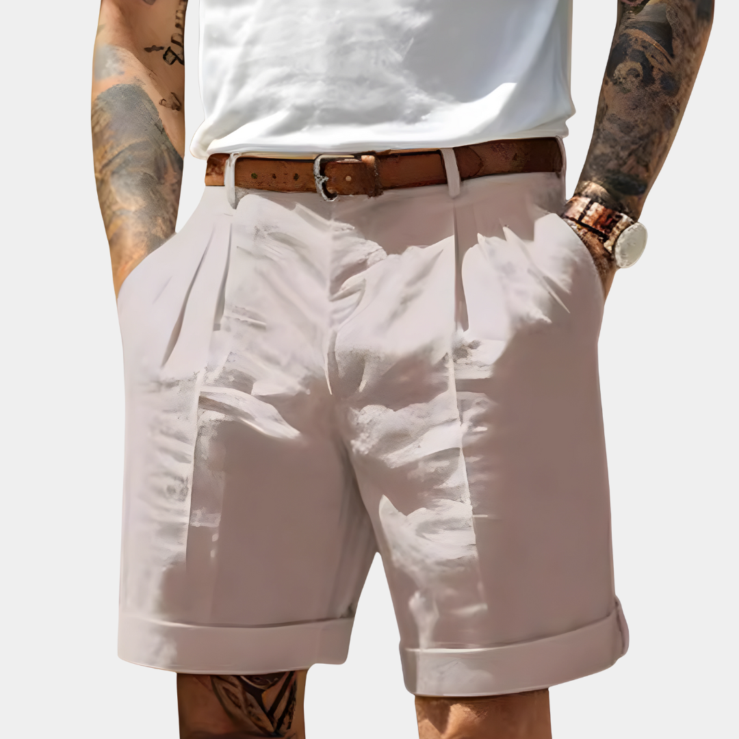 Louis Riviera | BERMUDAS ÉLÉGANTS EN COTON RESPIRANT - Rose clair