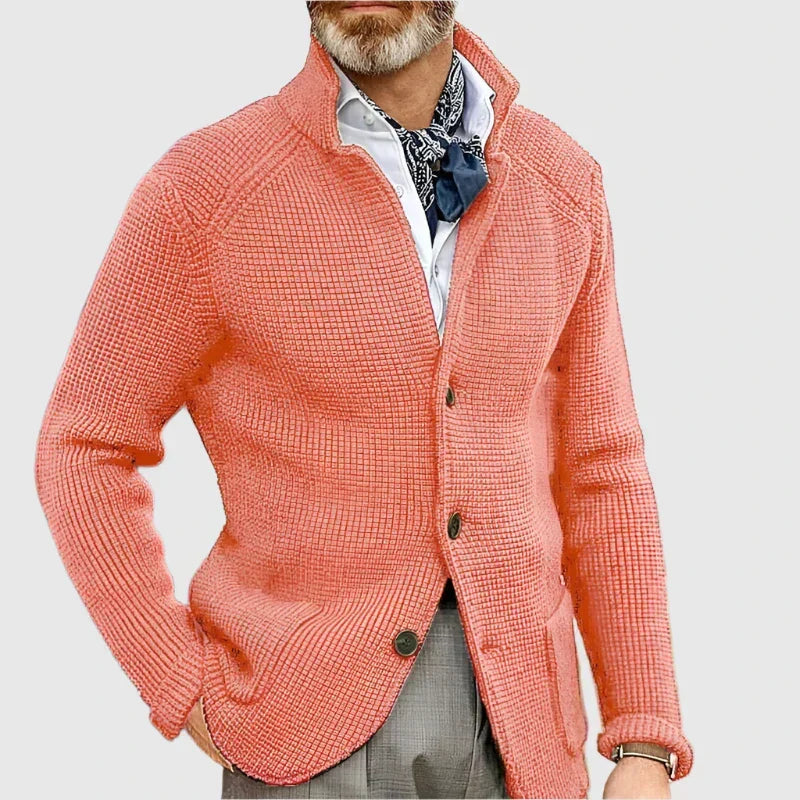 Louis Riviera | CARDIGAN EN MAILLE INTEMPORELLE - Saumon
