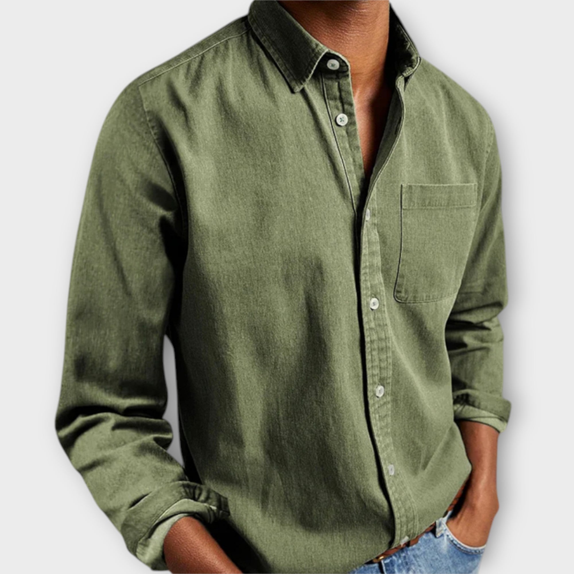 Louis Riviera | CHEMISE ARTISANALE - Vert