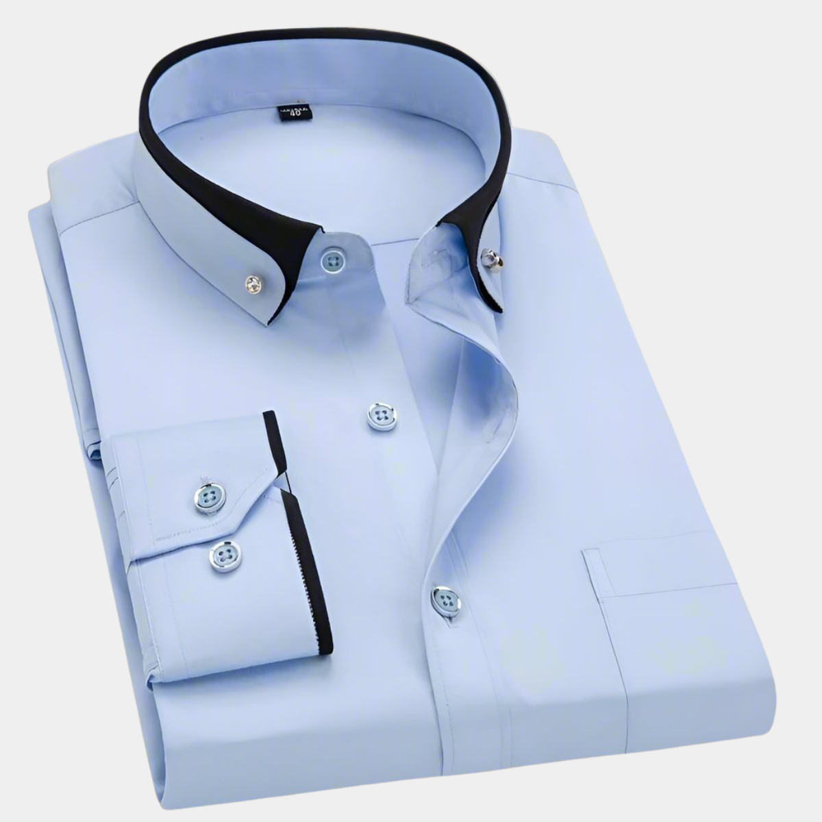 Louis Riviera | CHEMISE CLASSIQUE POUR HOMME À MANCHES LONGUES - Bleu clair