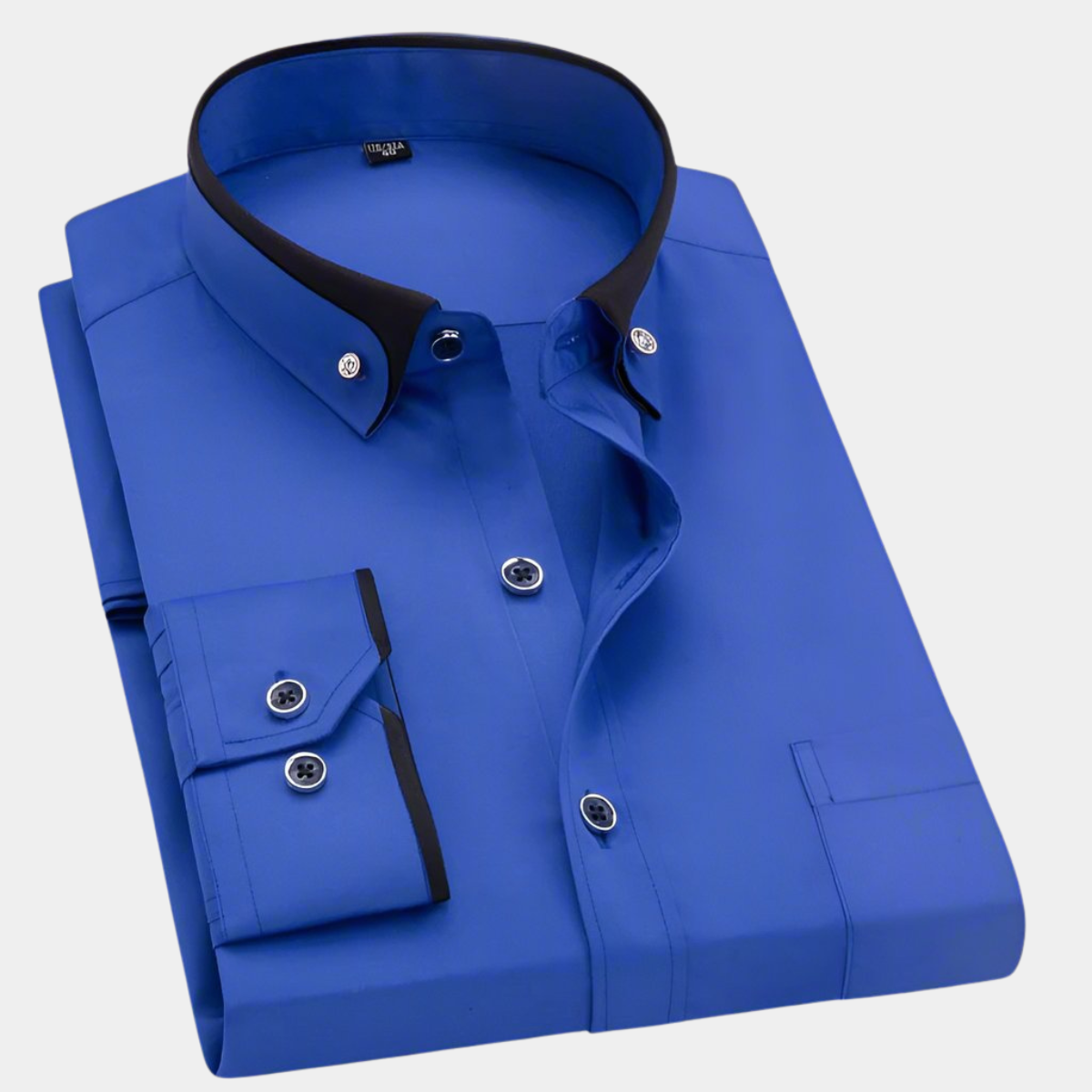 Louis Riviera | CHEMISE CLASSIQUE POUR HOMME À MANCHES LONGUES - Bleu