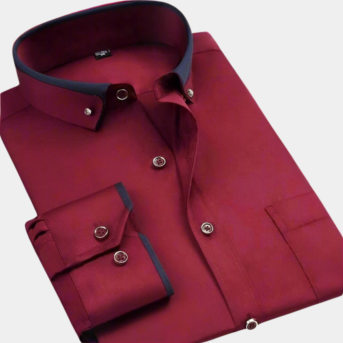 Louis Riviera | CHEMISE CLASSIQUE POUR HOMME À MANCHES LONGUES - Rouge