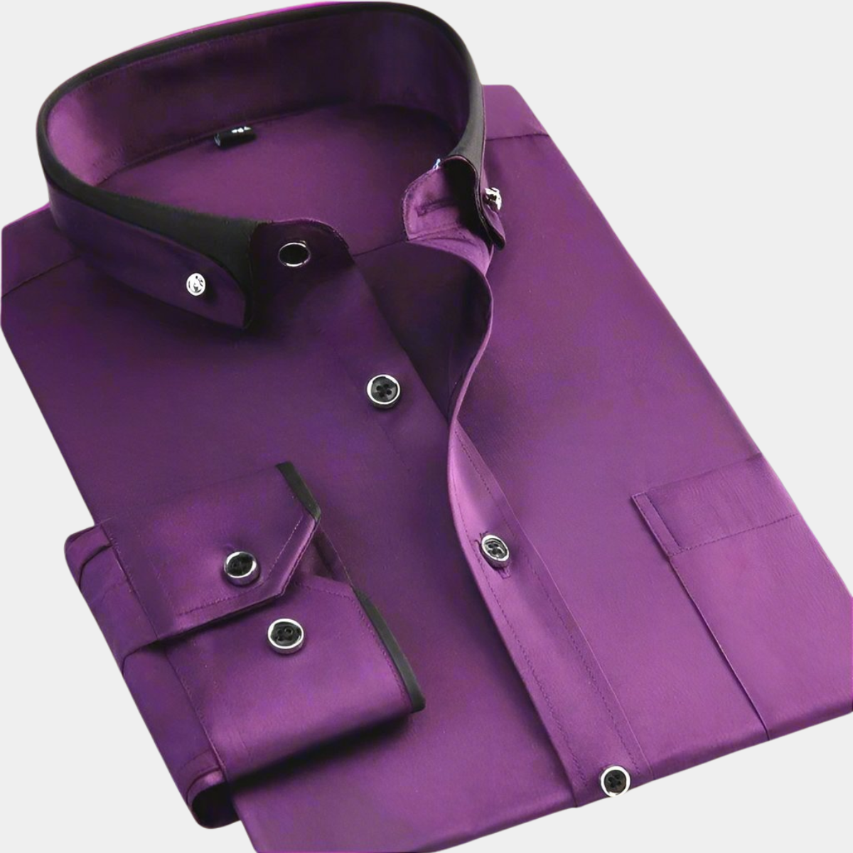 Louis Riviera | CHEMISE CLASSIQUE POUR HOMME À MANCHES LONGUES - Violet