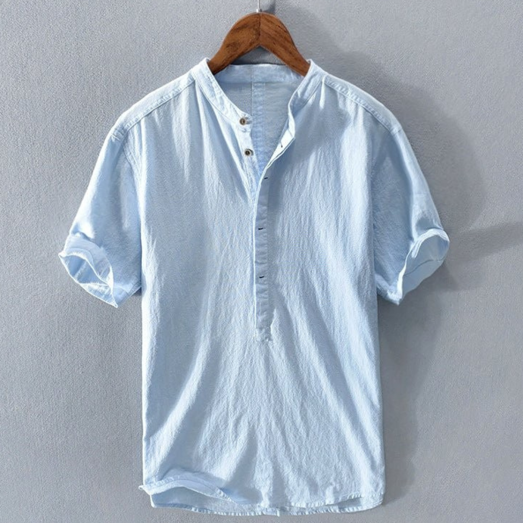 Louis Riviera | CHEMISE EN LIN PREMIUM - Bleu Clair