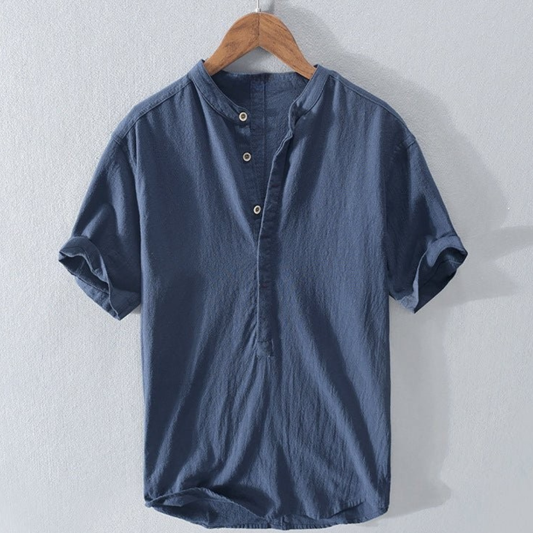 Louis Riviera | CHEMISE EN LIN PREMIUM - Bleu Foncé