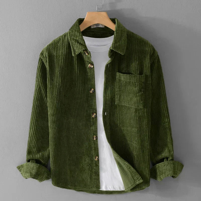 Louis Riviera | CHEMISE EN VELOURS CÔTELÉ - Vert
