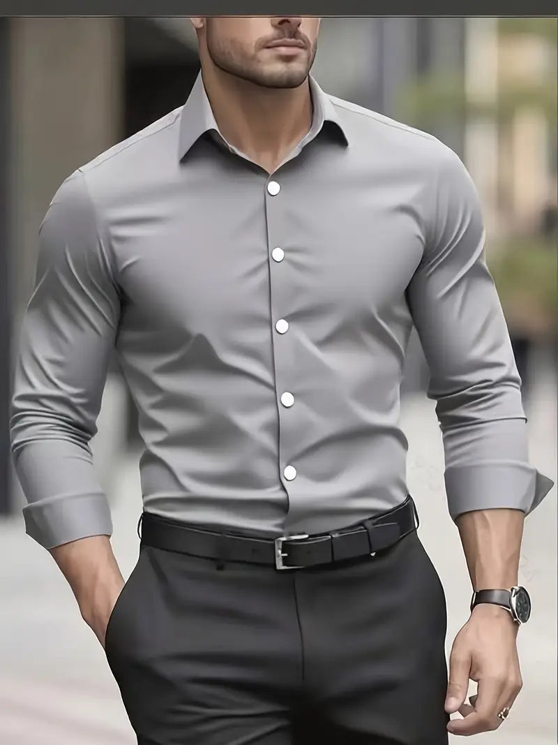 Louis Riviera | CHEMISE RESPIRANTE À MANCHES LONGUES - Gris