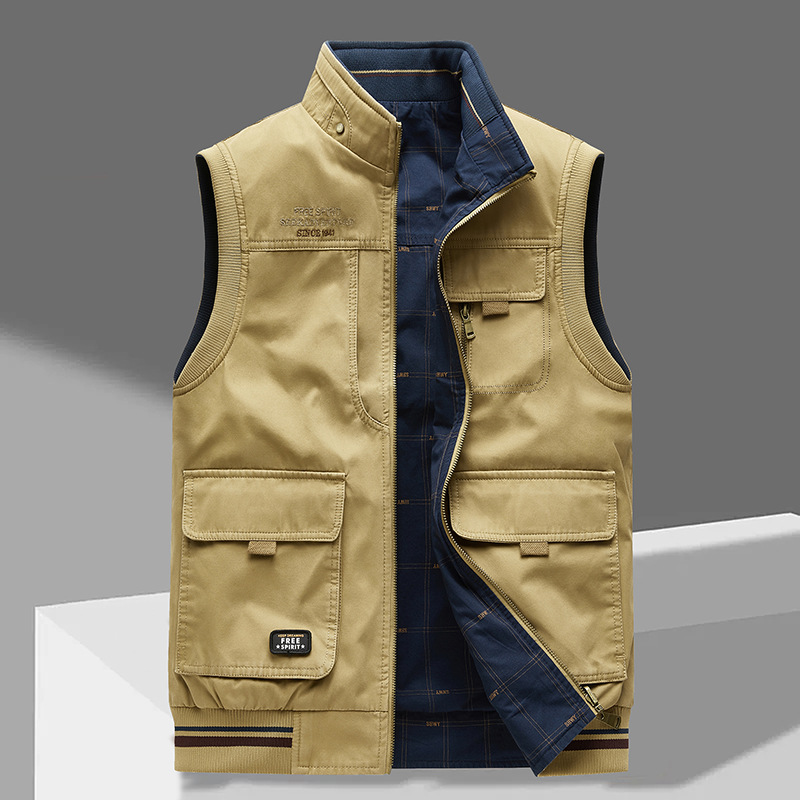 Louis Riviera | GILET D'HOMME DE LUXE - Bleu Khaki