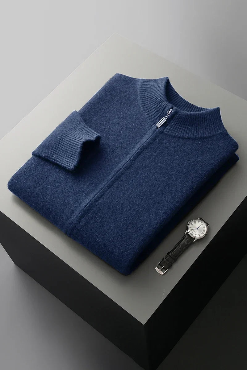 Louis Riviera | GILET DE LUXE EN LAINE DE CACHEMIRE PREMIUM - Bleu