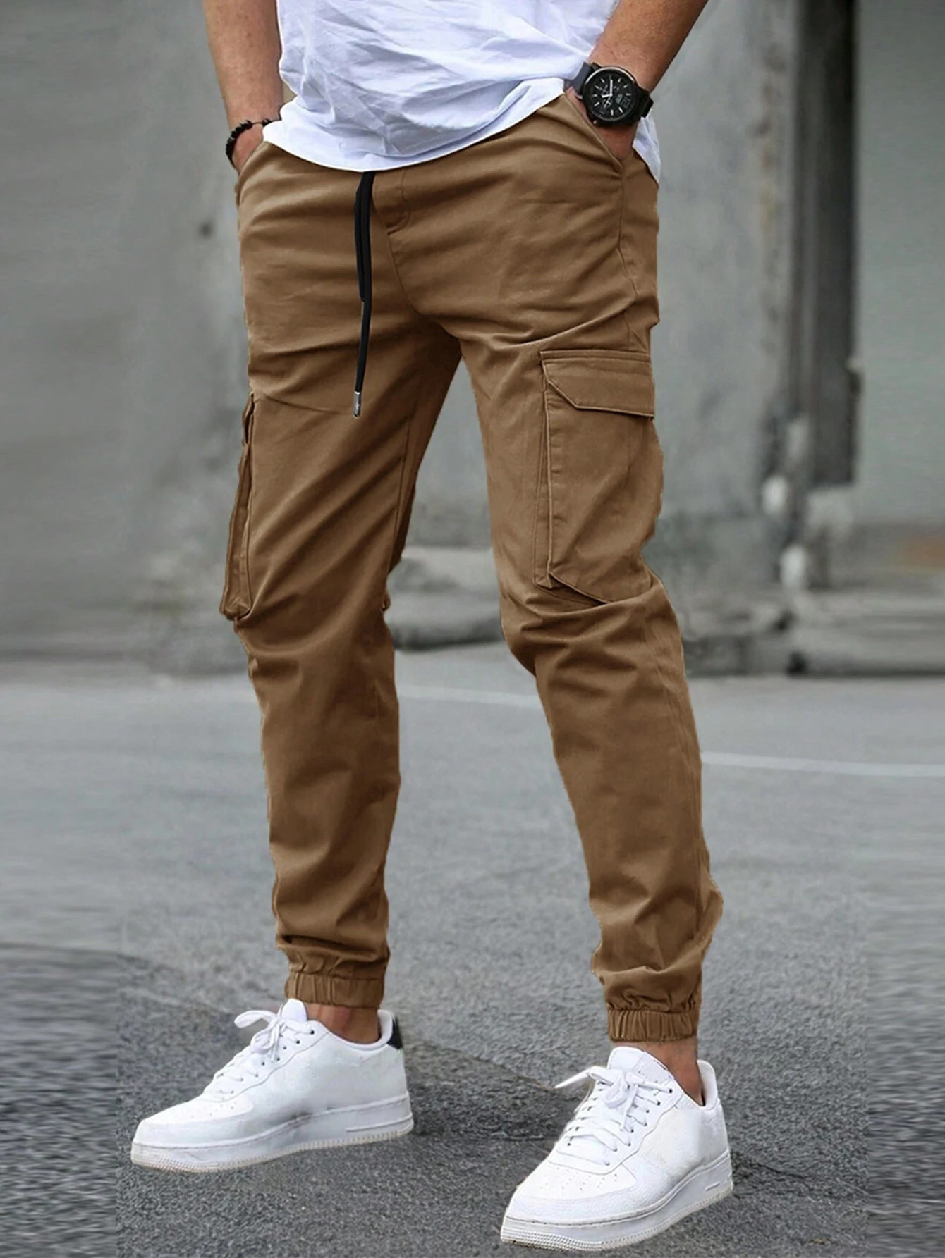 Louis Riviera | JOGGERS CARGO POUR HOMME - Marron