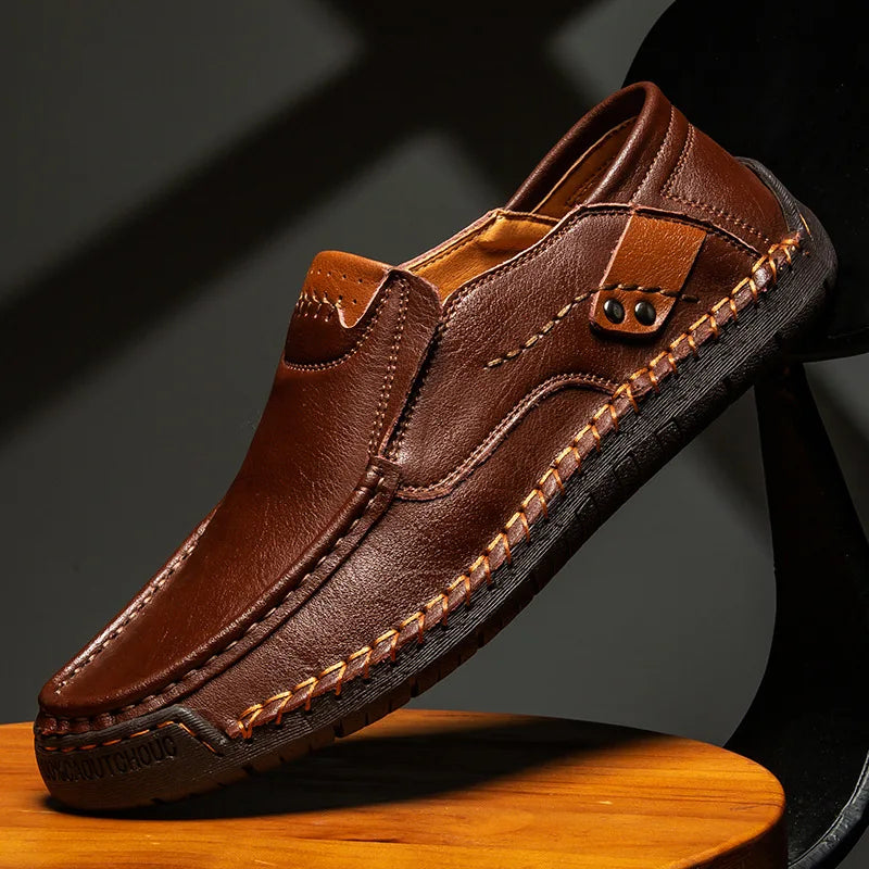 Louis Riviera | MOCASSINS EN CUIR POUR HOMME CLASSIQUES - Marron Foncé