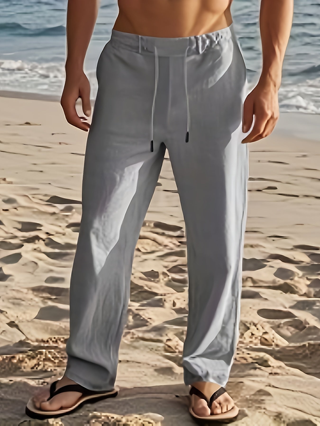Louis Riviera | PANTALON EN LIN POUR HOMMES - Gris