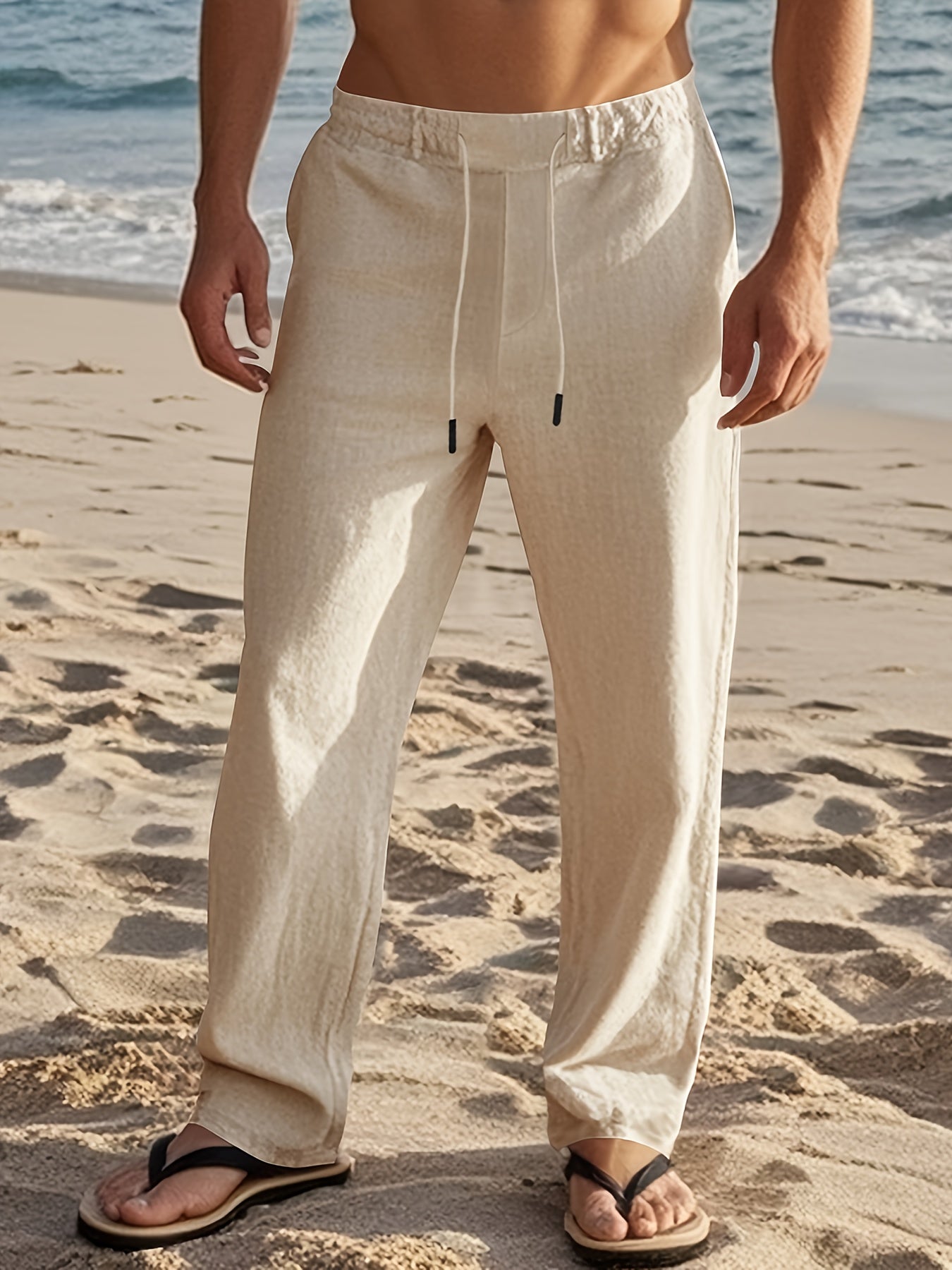 Louis Riviera | PANTALON EN LIN POUR HOMMES - Kaki