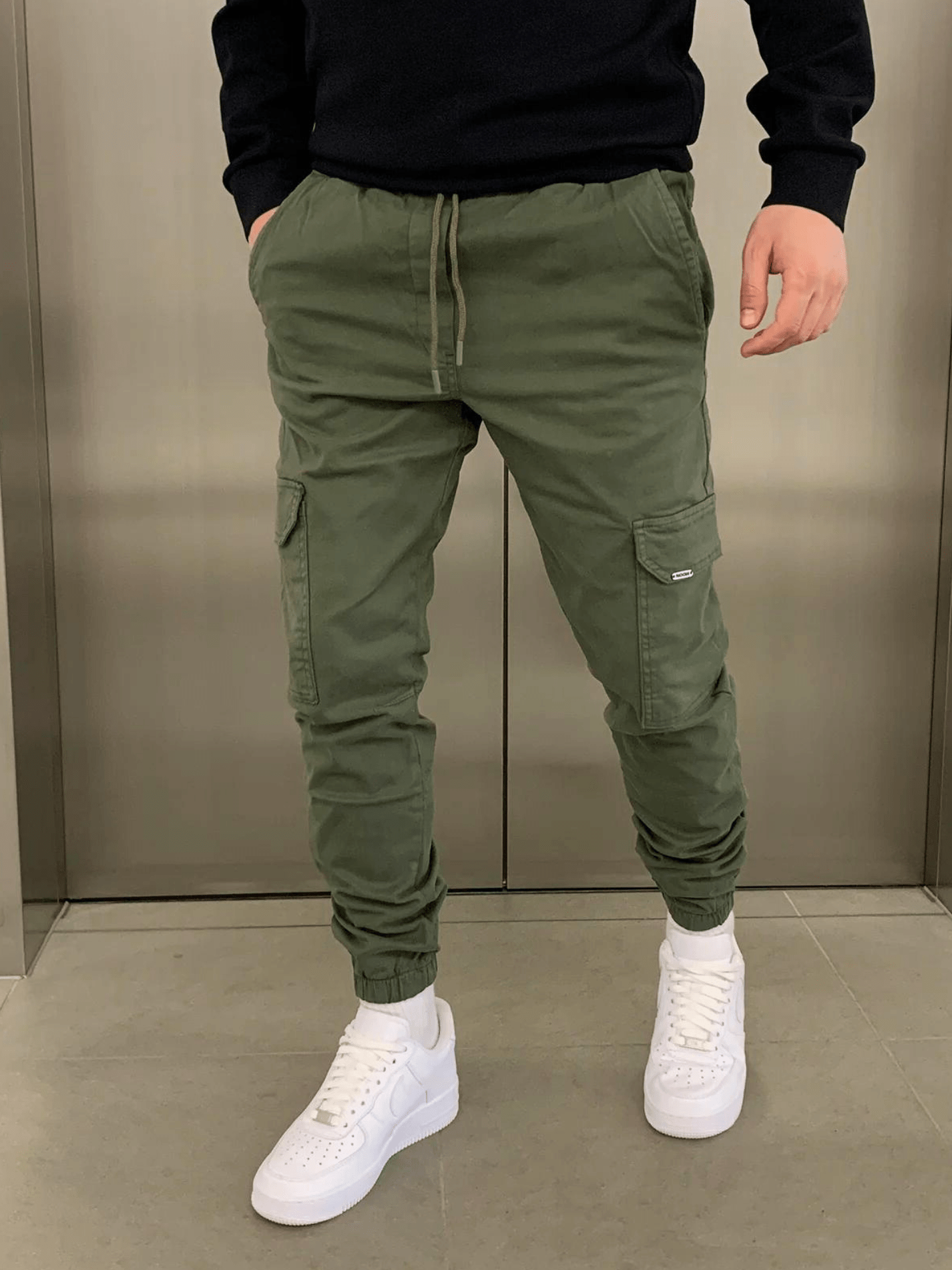 Louis Riviera | PANTALONS CARGO - Vert militaire