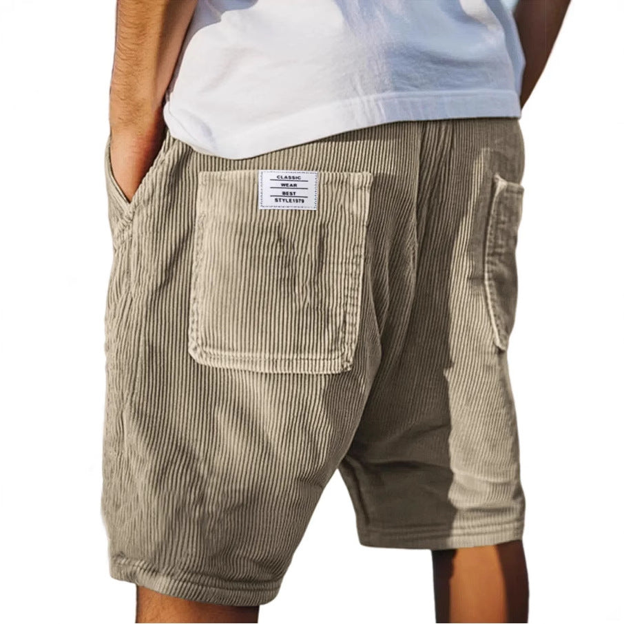 Louis Riviera | PANTALONS COURTS CHICS EN VELOURS - Kaki