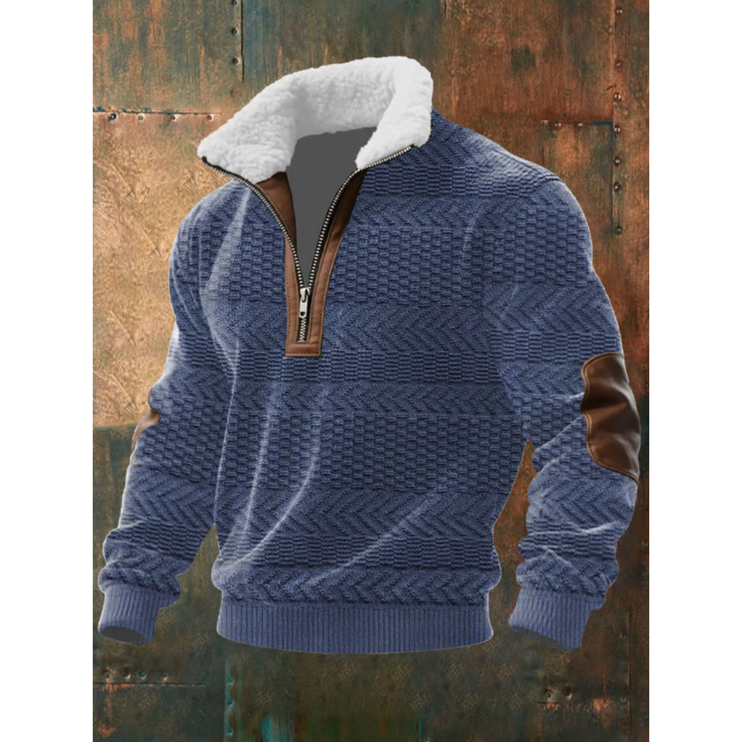 Louis Riviera | PULL À COL HAUT EN POLAIRE - Bleu