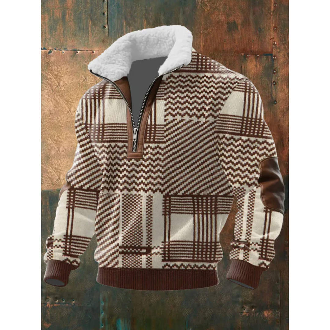 Louis Riviera | PULL À COL HAUT EN POLAIRE - Brun