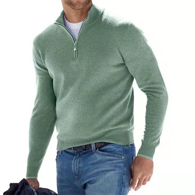 Louis Riviera | PULL DEMI ZIPPÉ - Vert