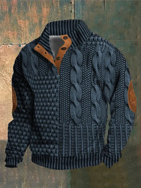 Louis Riviera | PULLOVER CHAUD À MOTIF - Bleu (quasi épuisé)
