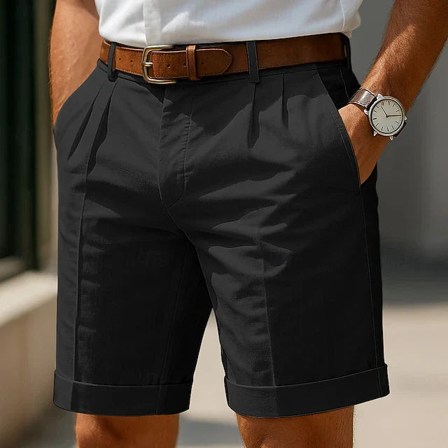 Louis Riviera | SHORT D'ÉTÉ PLISSÉ POUR HOMMES - Noir