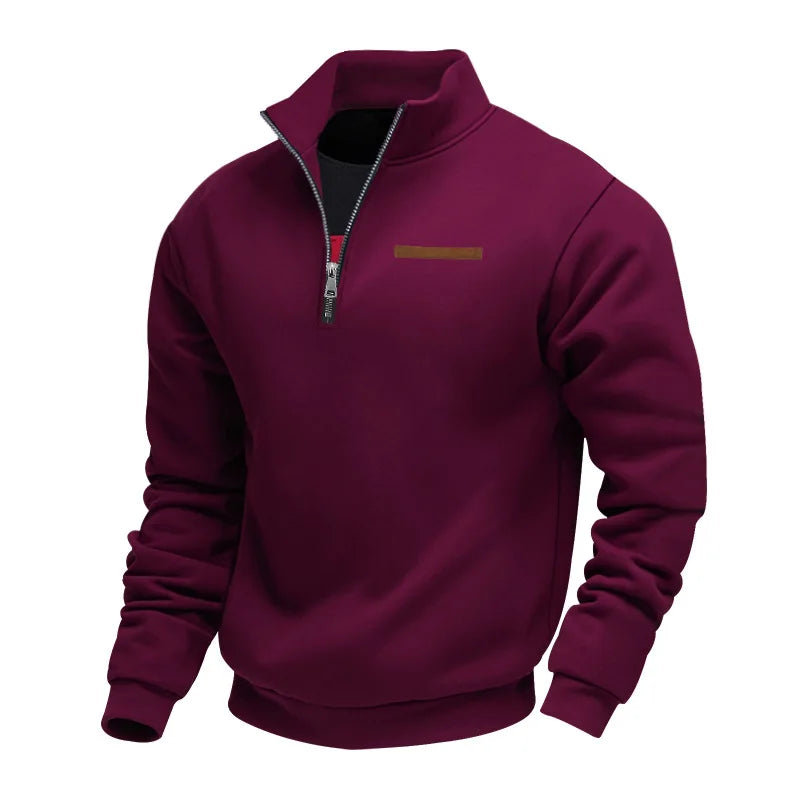 Louis Riviera | SWEAT CASUAL HOMME EN POLAIRE - Bourgogne