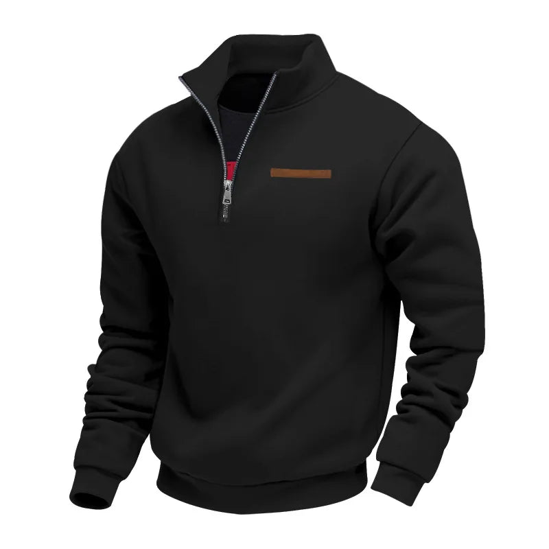 Louis Riviera | SWEAT CASUAL HOMME EN POLAIRE - Noir