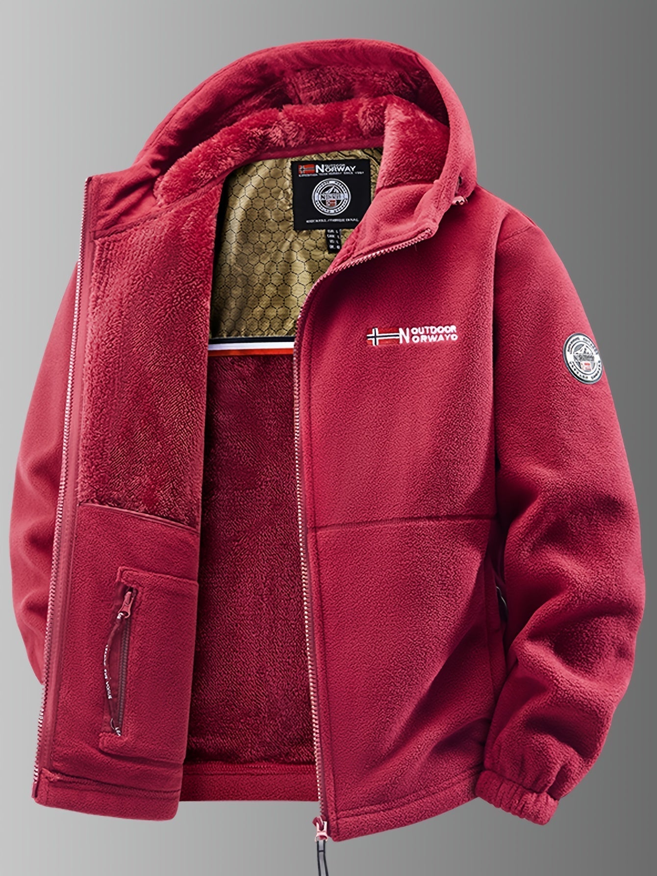 Louis Riviera | VESTE THERMIQUE EN POLAIRE POUR HOMME - Rouge