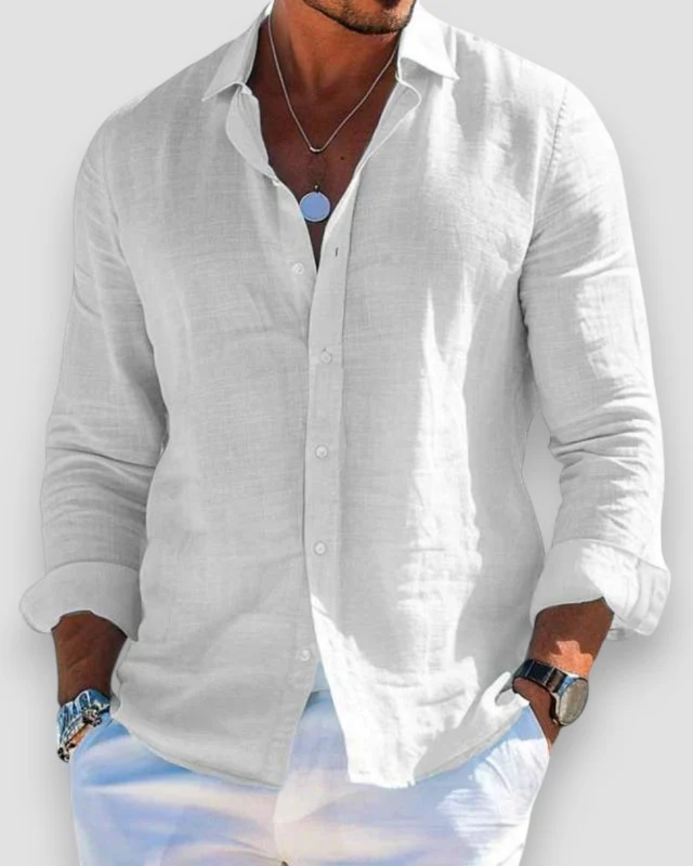 LUCAS | CHEMISE CASUAL HOMME - Blanc