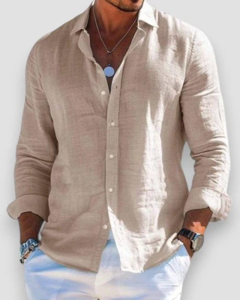 LUCAS | CHEMISE CASUAL HOMME - Kaki