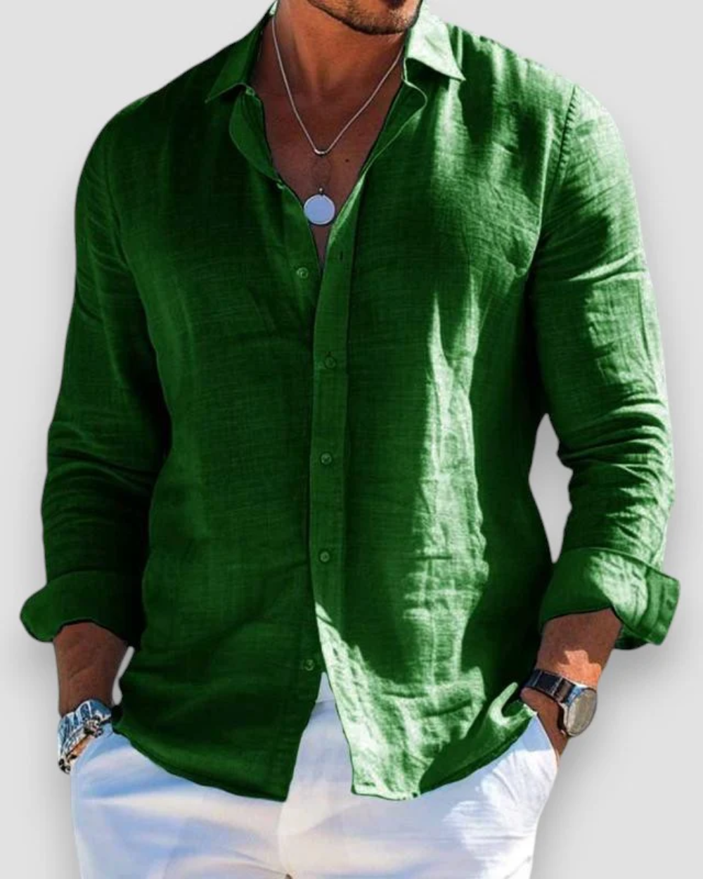 LUCAS | CHEMISE CASUAL HOMME - Vert
