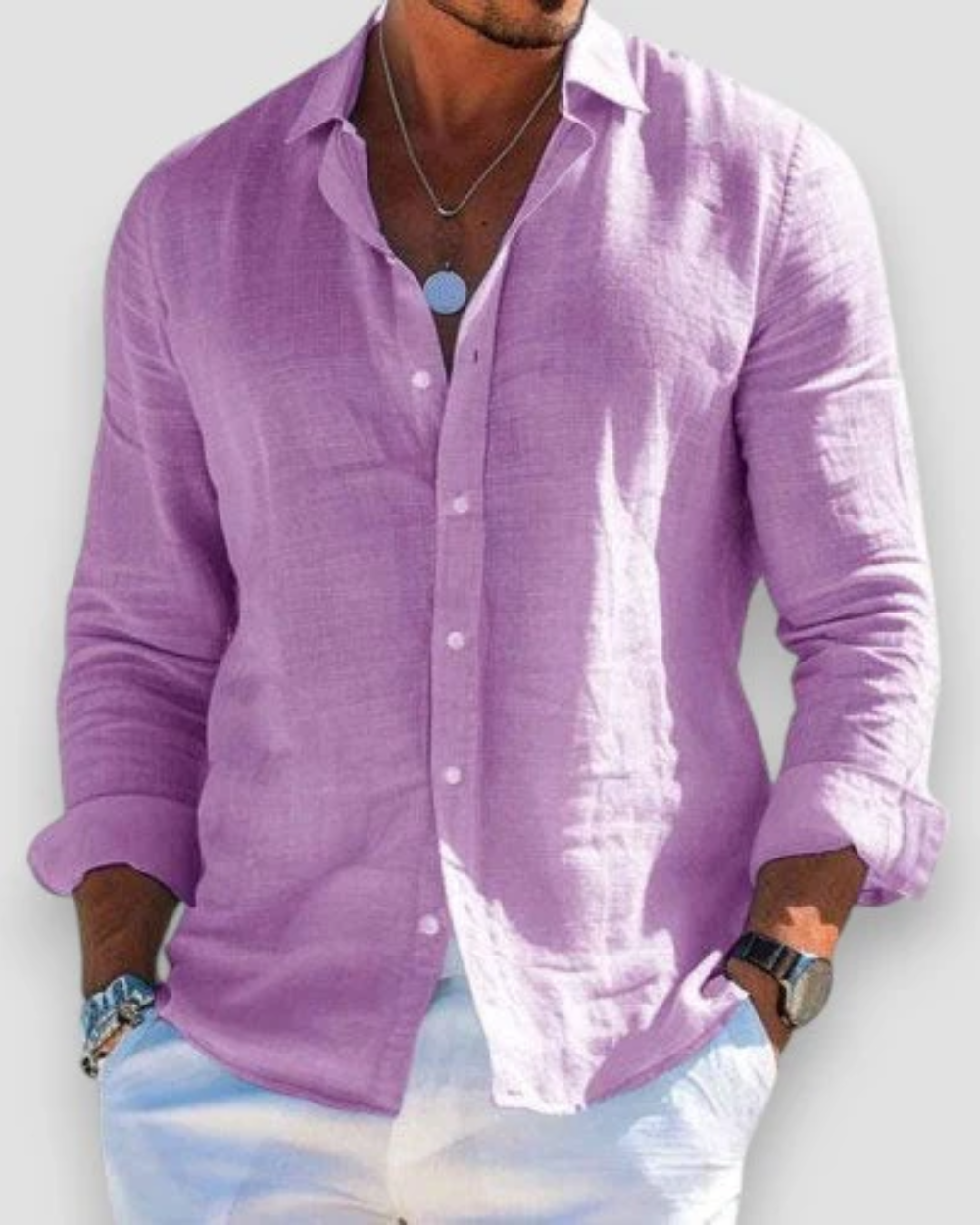 LUCAS | CHEMISE CASUAL HOMME - Violet
