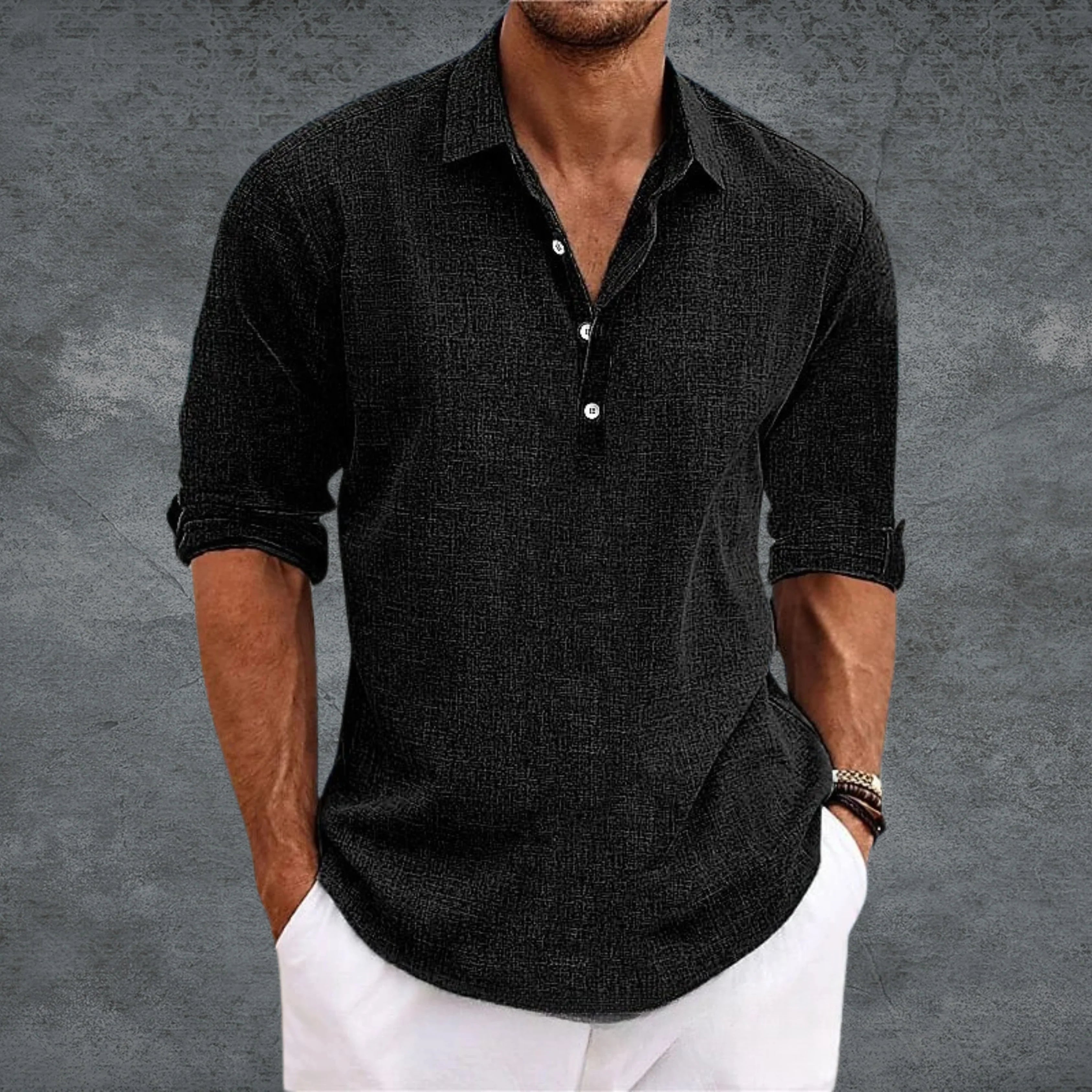 MATHIEU | CHEMISE LÉGÈRE FLUIDE - Noir