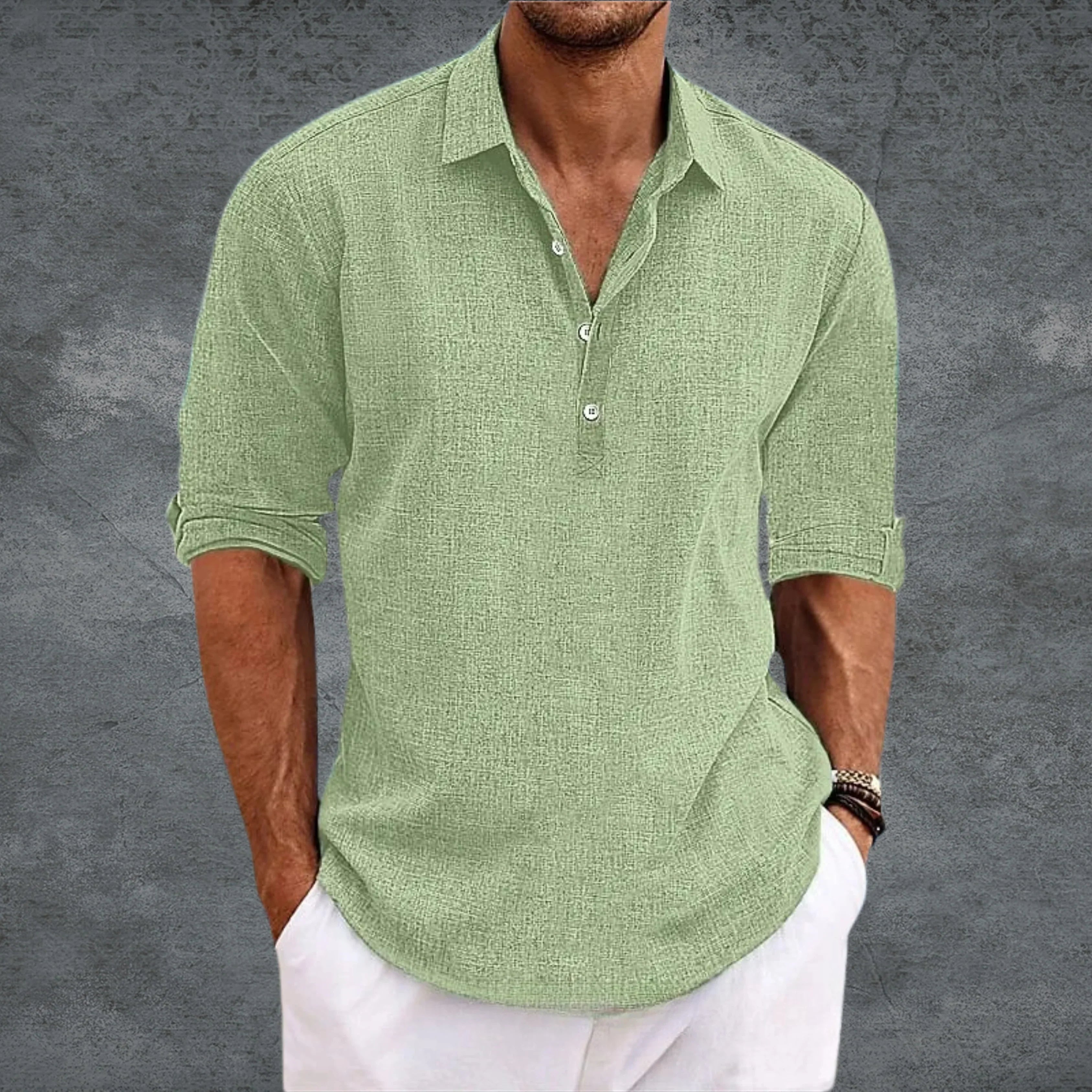 MATHIEU | CHEMISE LÉGÈRE FLUIDE - Vert Clair