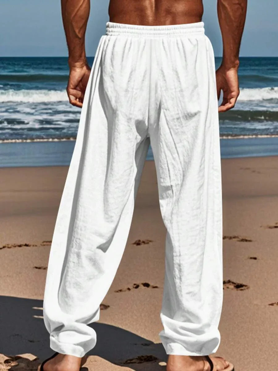 MATHIS | PANTALON LÉGER EN LIN AVEC CORDON - image 2