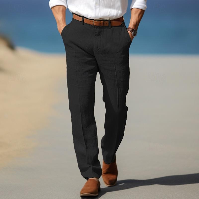 PANTALON HOMME LUXE EN LIN PREMIUM (AVEC PASSANTS POUR CEINTURE) - image 7