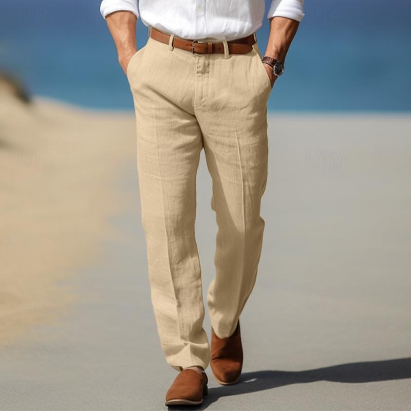 PANTALON HOMME LUXE EN LIN PREMIUM (AVEC PASSANTS POUR CEINTURE) - image 4
